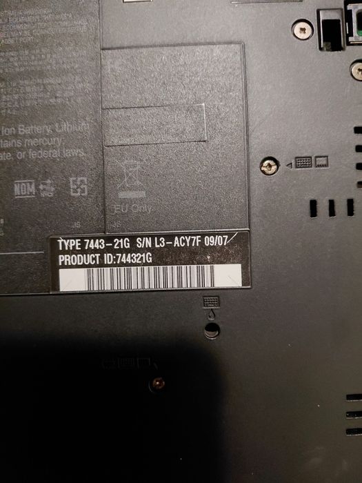 Portátil Lenovo ThinkPad R400 para peças