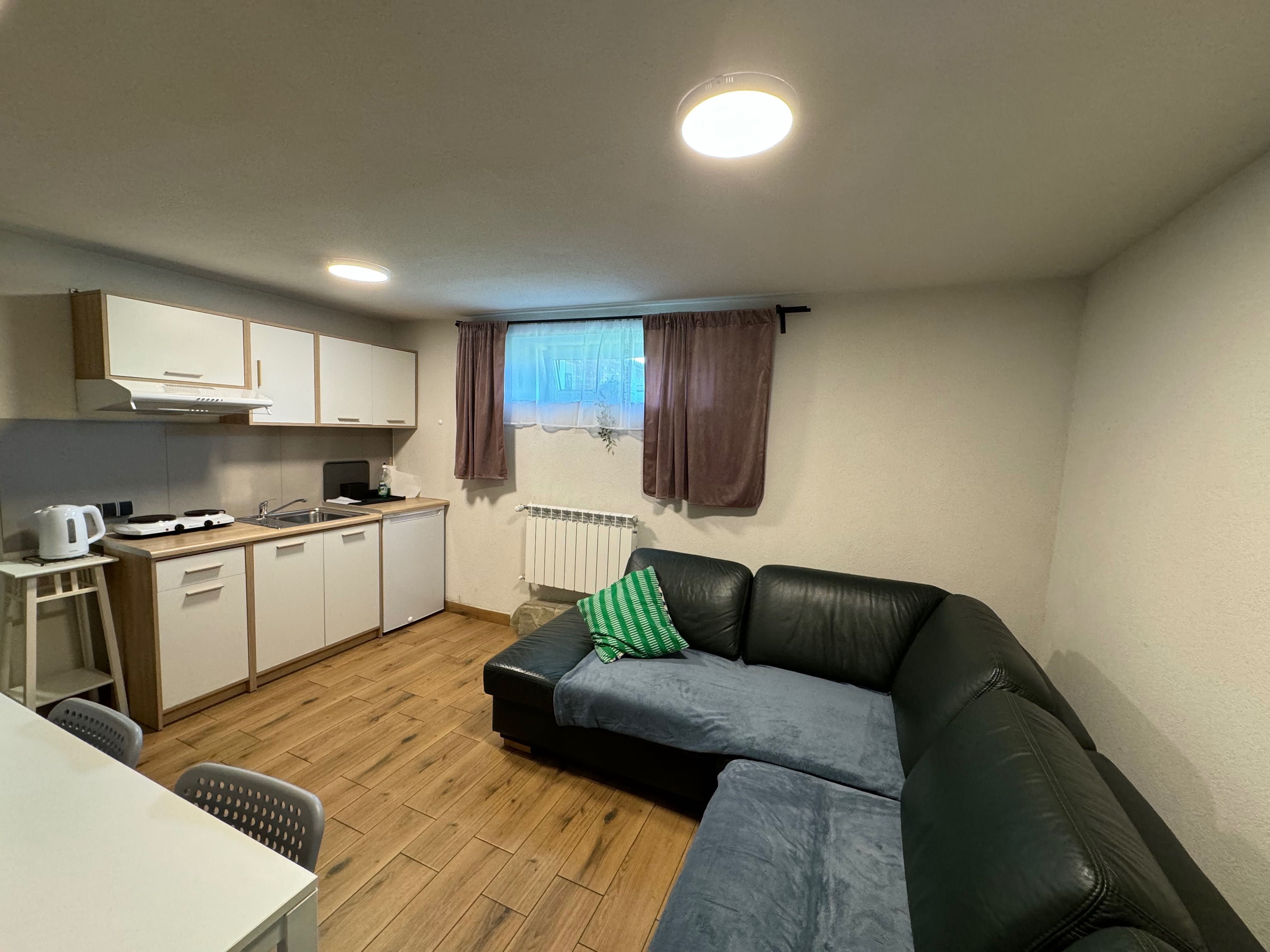 Narożnik skóra naturalna Etap sofa z funkcją spania c. Zieleń