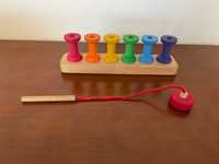 Montessori zabawka edukacyjna kolorowe szpulki