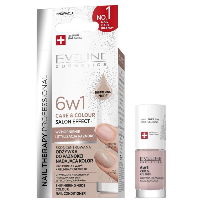 Eveline Cosmetics odżywka do paznokci nadająca kolor Shimmering Nude