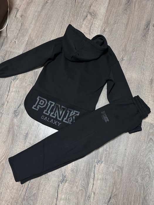 Теплий спортивний костюм Pink чорний S