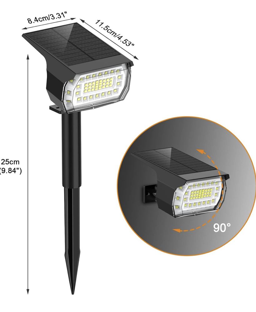 Luzes solares LED para exteriores