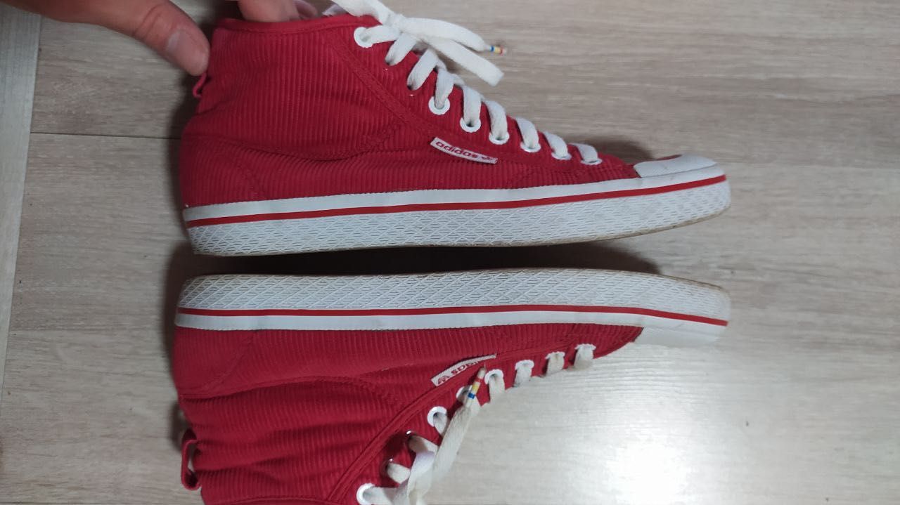 Красные вельветные Adidas Converse 40 размер