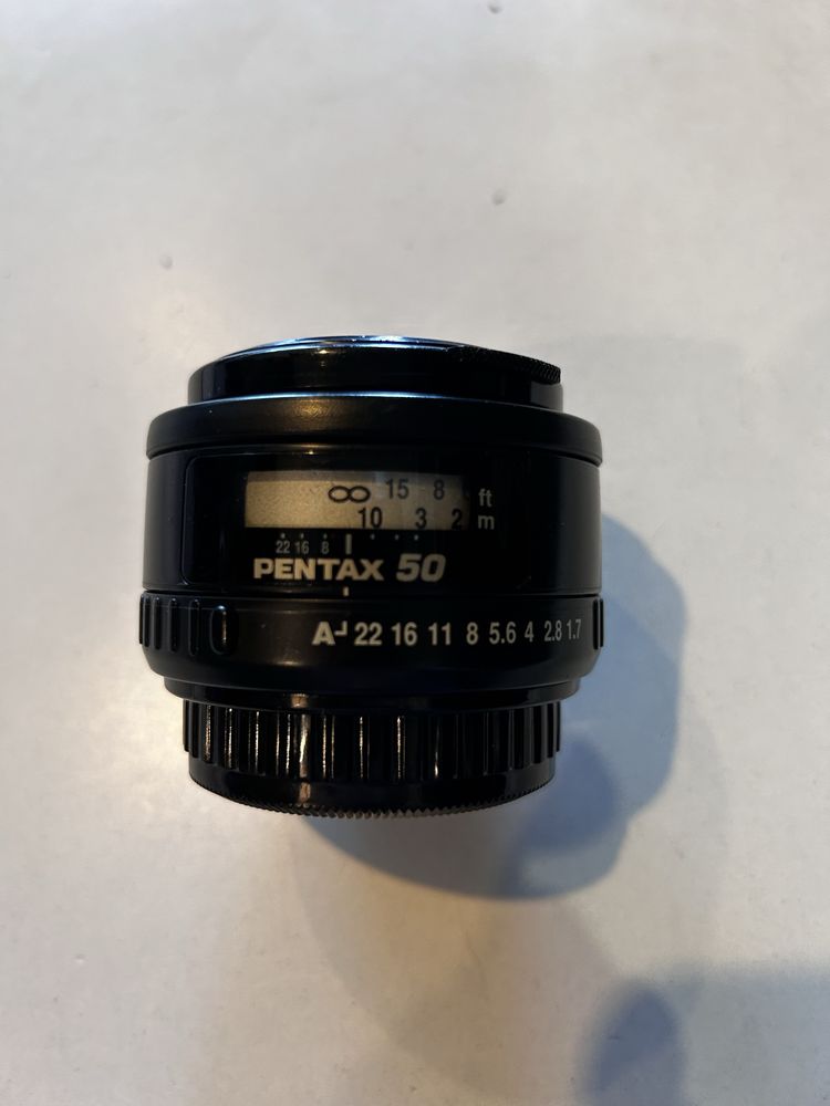 Obiektyw Pentax - FA 1:1,7 SMC 50 mm +Vivitar Macro Focusing Teleconve