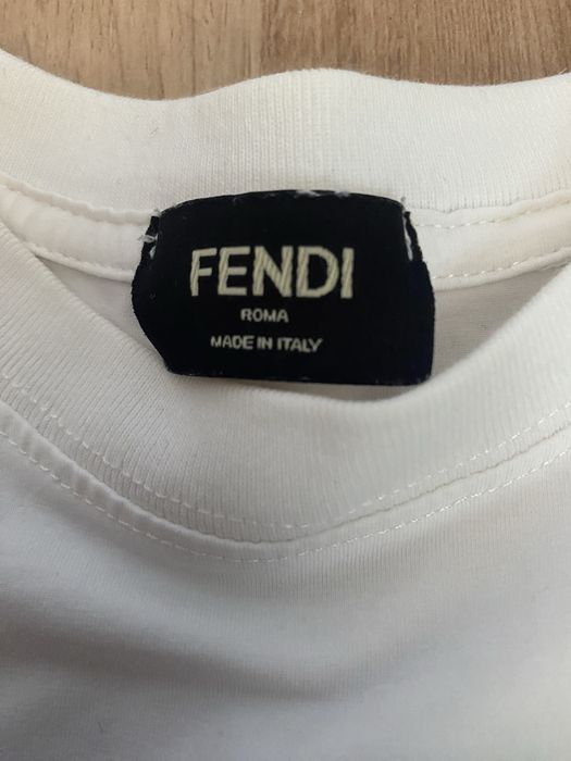 sliczna koszulka fendi roma biala orginalna