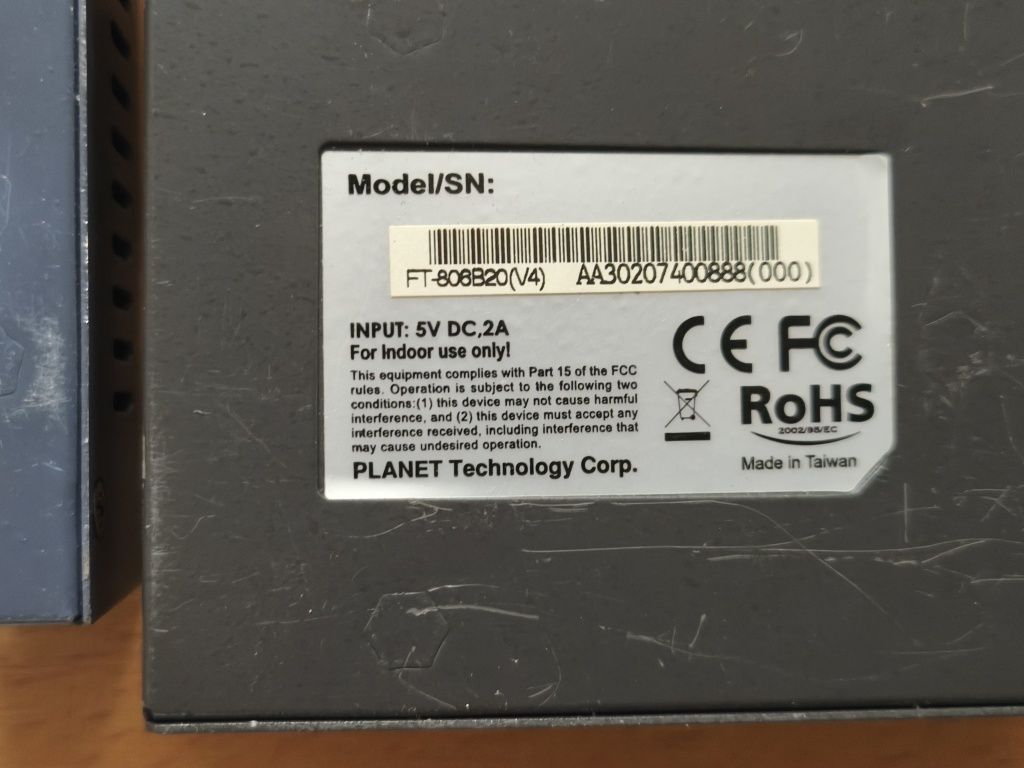 Медиаконвертор PLANET FT-806 A20/B20
