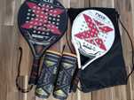 Padel set: 2 raquetes + 6 bolas + bolsa / 2 rackets + 6 balls + bag