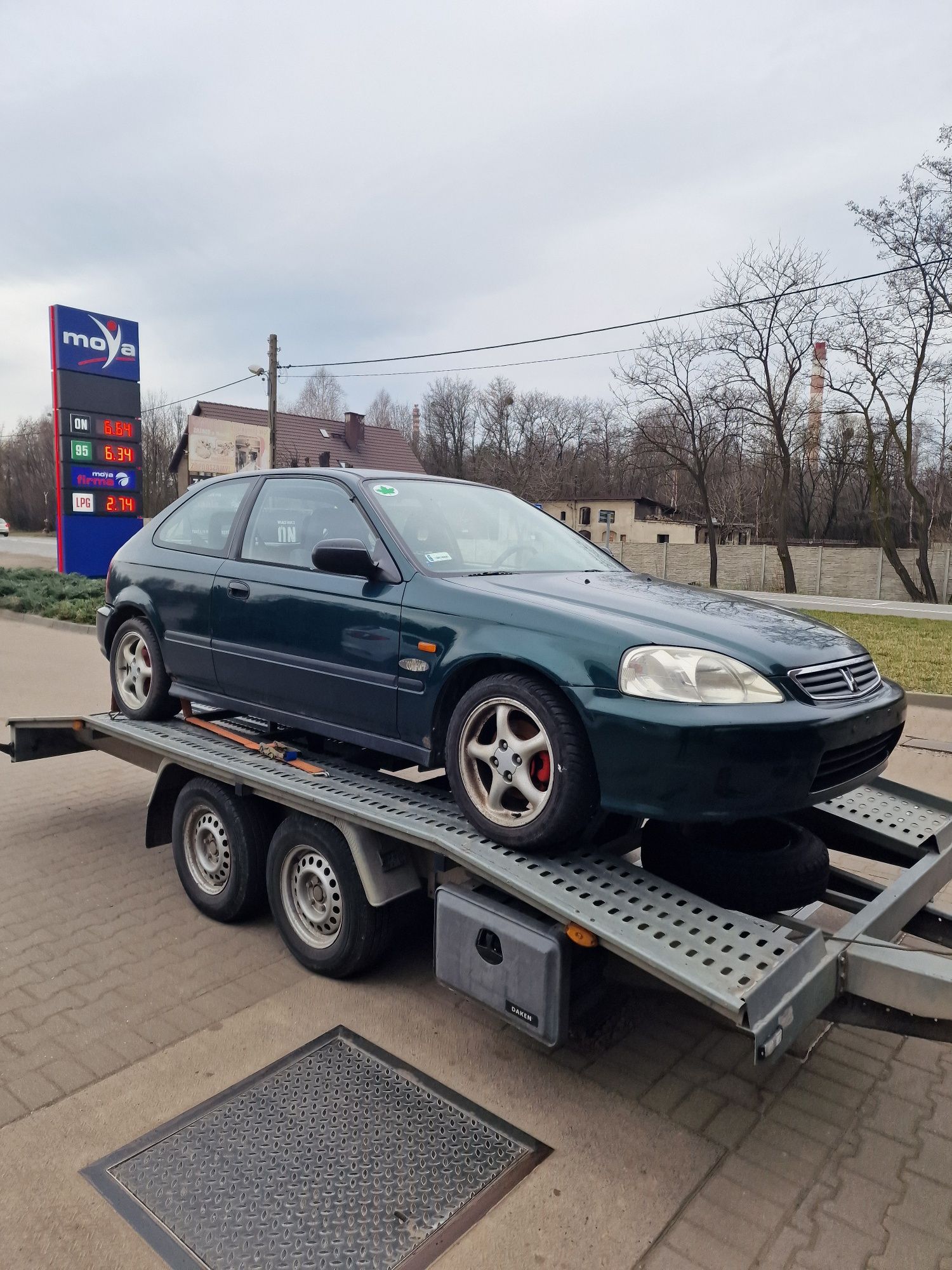 Honda civic 6gen maska zderzak felgi silnik koła skrzynia błotnik