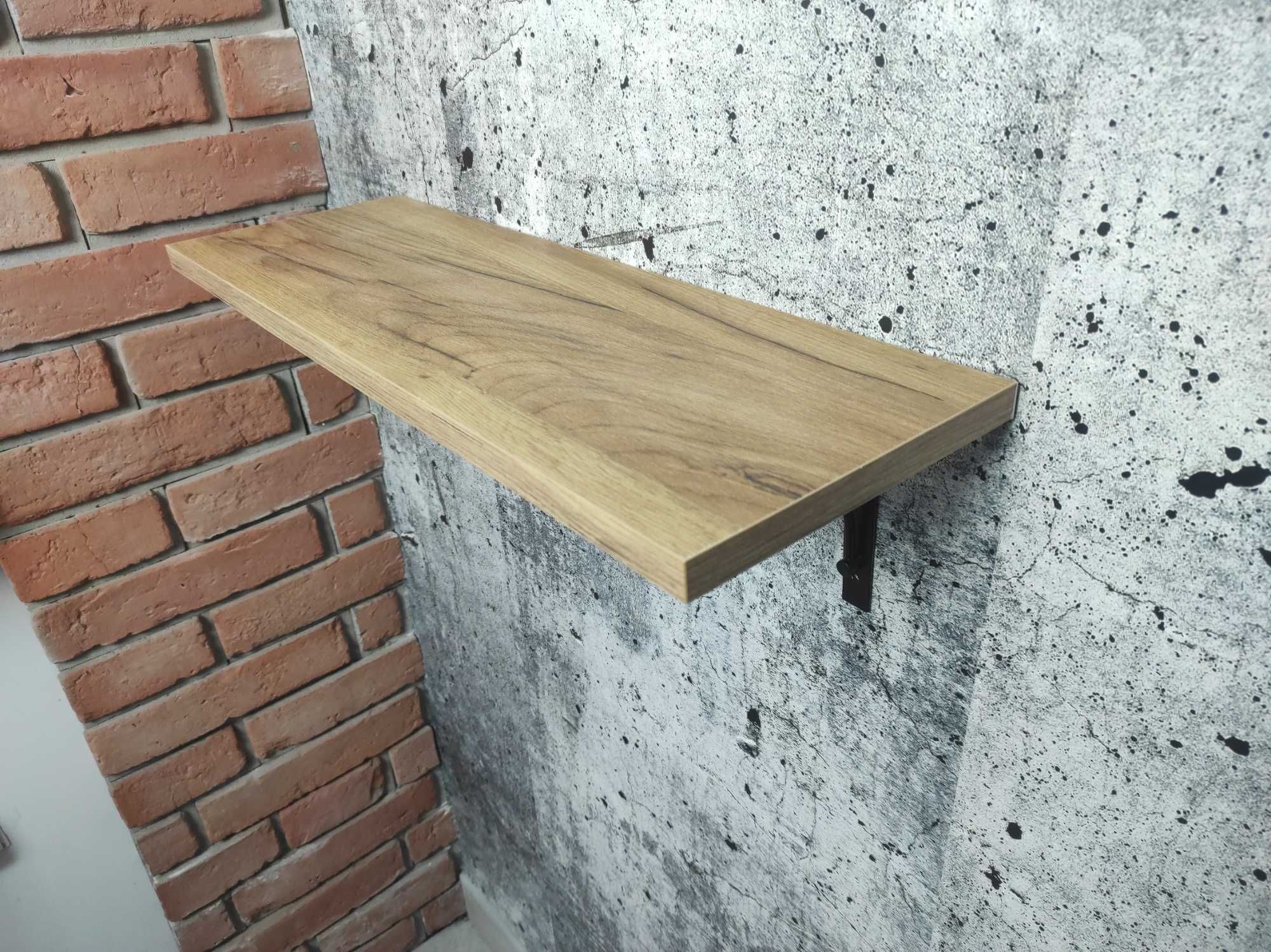 Półka ścienna drewnopodobna, płyta dąb craft złoty 60cm x 20cm