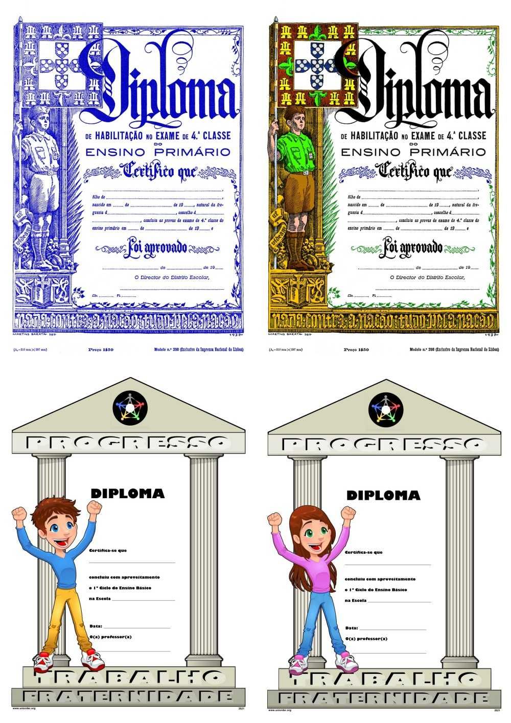 Diploma da 4ª classe (4º ano) (cópia/fac-símile)