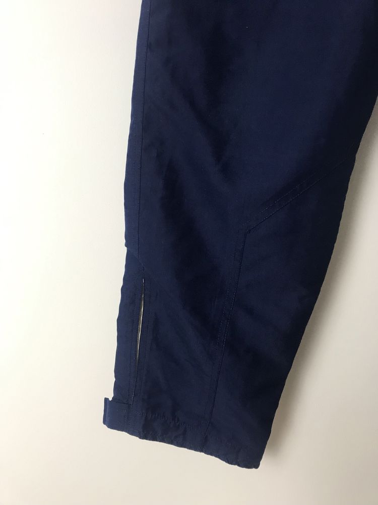 Granatowe długie spodnie zimowe, sportowe Adidas, vintage