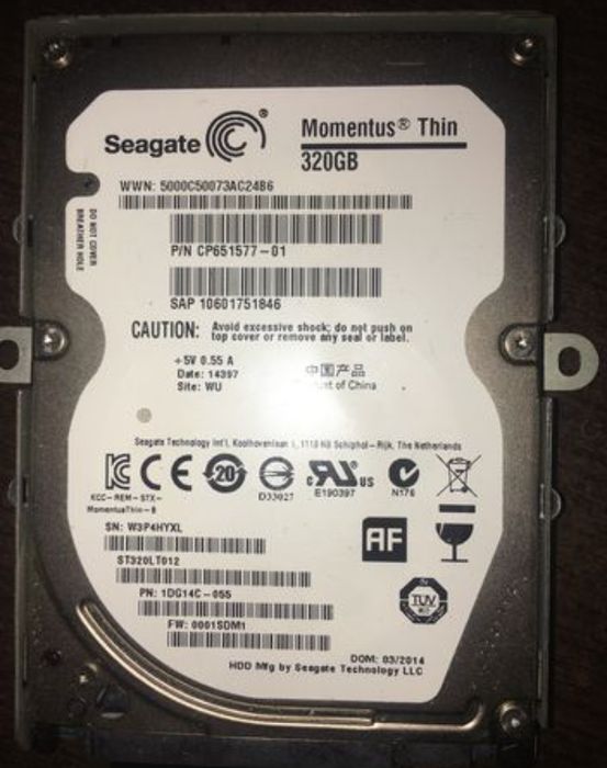 SATA 2.5" WD(250Gb) Segate(320Gb)