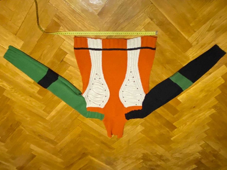 Теплый свитер фактурной вязки VIVACITA оранжево салатовый