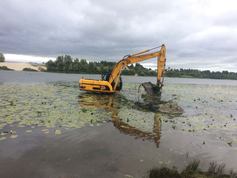 Очищення водойм, озер, копка, днопоглиблення, берегоукріплення