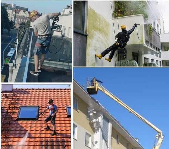 malowanie mycie elewacji dachów kostki konstrukcji podcinka drzew