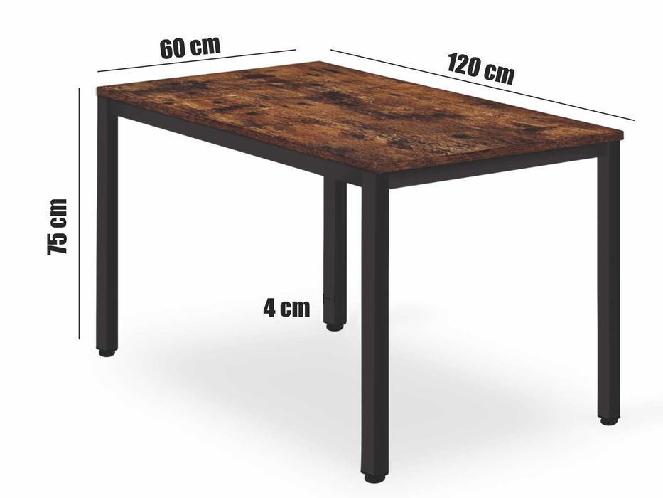 NOWY Stół z Krzesłami Drewniany do Kuchni Salonu Jadalni Stolik Loft