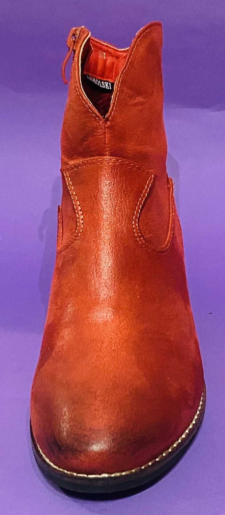 Czerwone damskie botki rozmiar 38 (SKZ20-34)