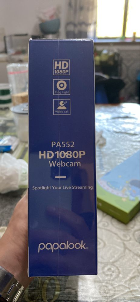 Camara Papalook Web cam modelo Pa552 com anel luminoso e microfone