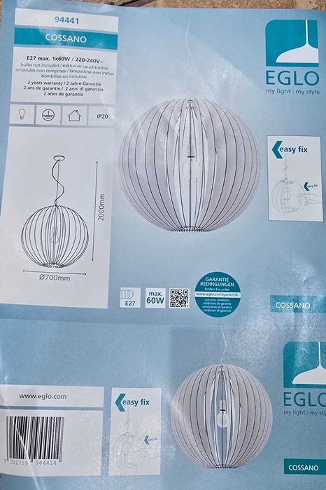 Lampa wisząca COSSANA 94441