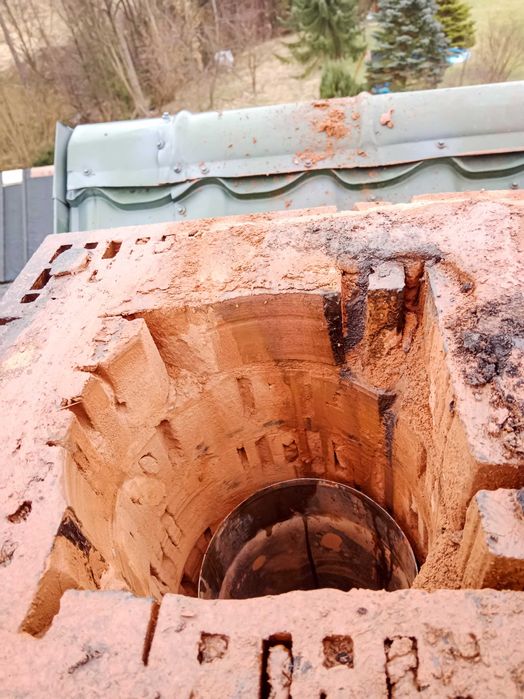 Montaż wkładów kominowych Frezowanie rozwiercanie komina uszczelnianie