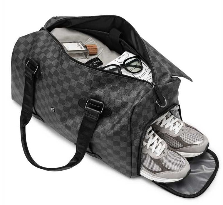 Чоловіча мужская стильная брендоваямодная сумка з відділом для взуття