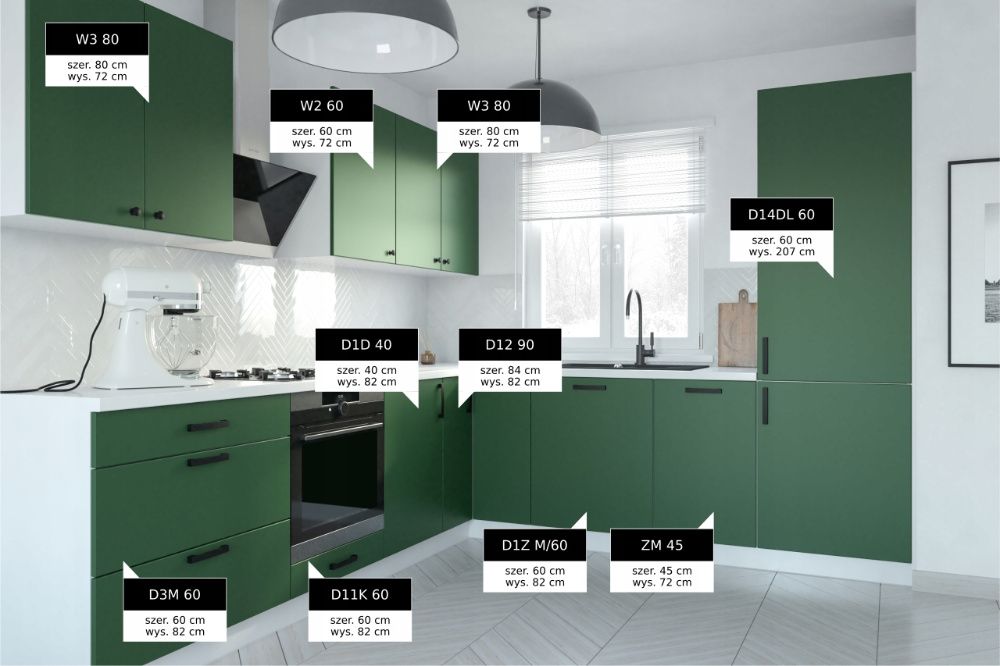 LAKIER Kuchnia CANNES meble szafki kuchenne mat TRANSPORT wycena [SK]