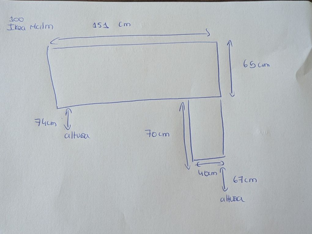 Mesa Ikea Malm branca