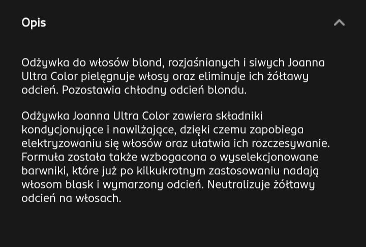 Szampony i odżywki Joanna Ultra Color -włosy blond