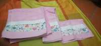 Conjunto toalhas rosa