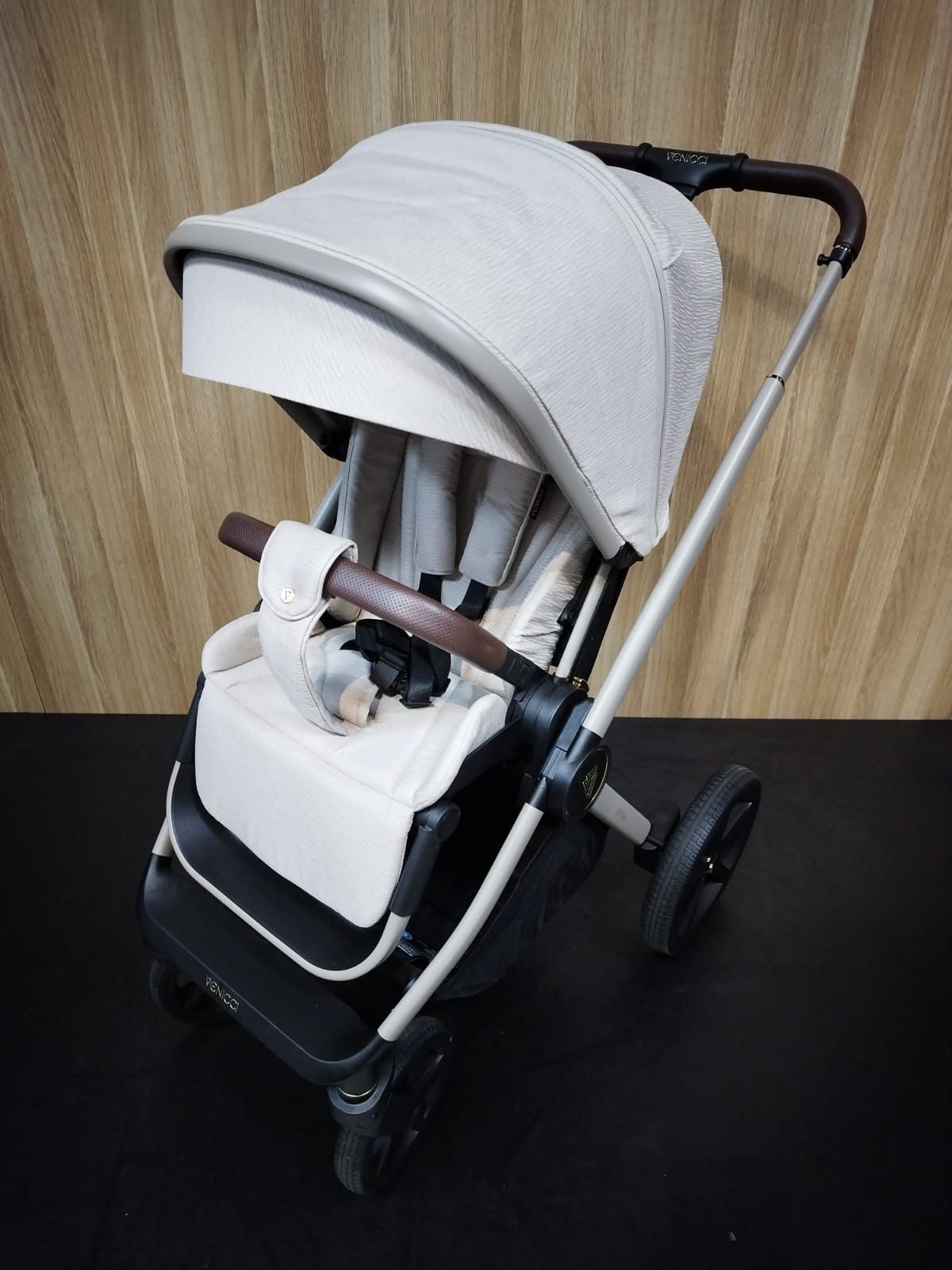 Venicci Tinum Upline Stone Beige 2w1 super stan, kompletny