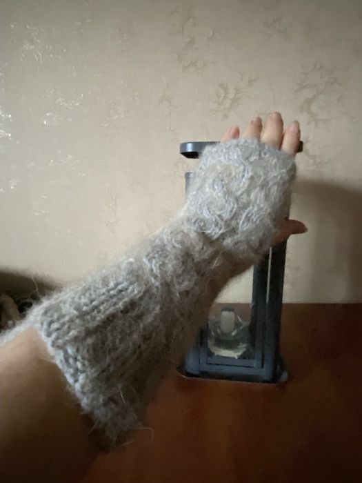 Рукавички варежки митенки из собачьего пуха