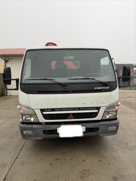 Mitsubishi canter com grua e bascúla
