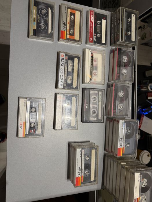Używane kasety magnetofonowe 30 sztuk sony, tdk, maxwell, basf