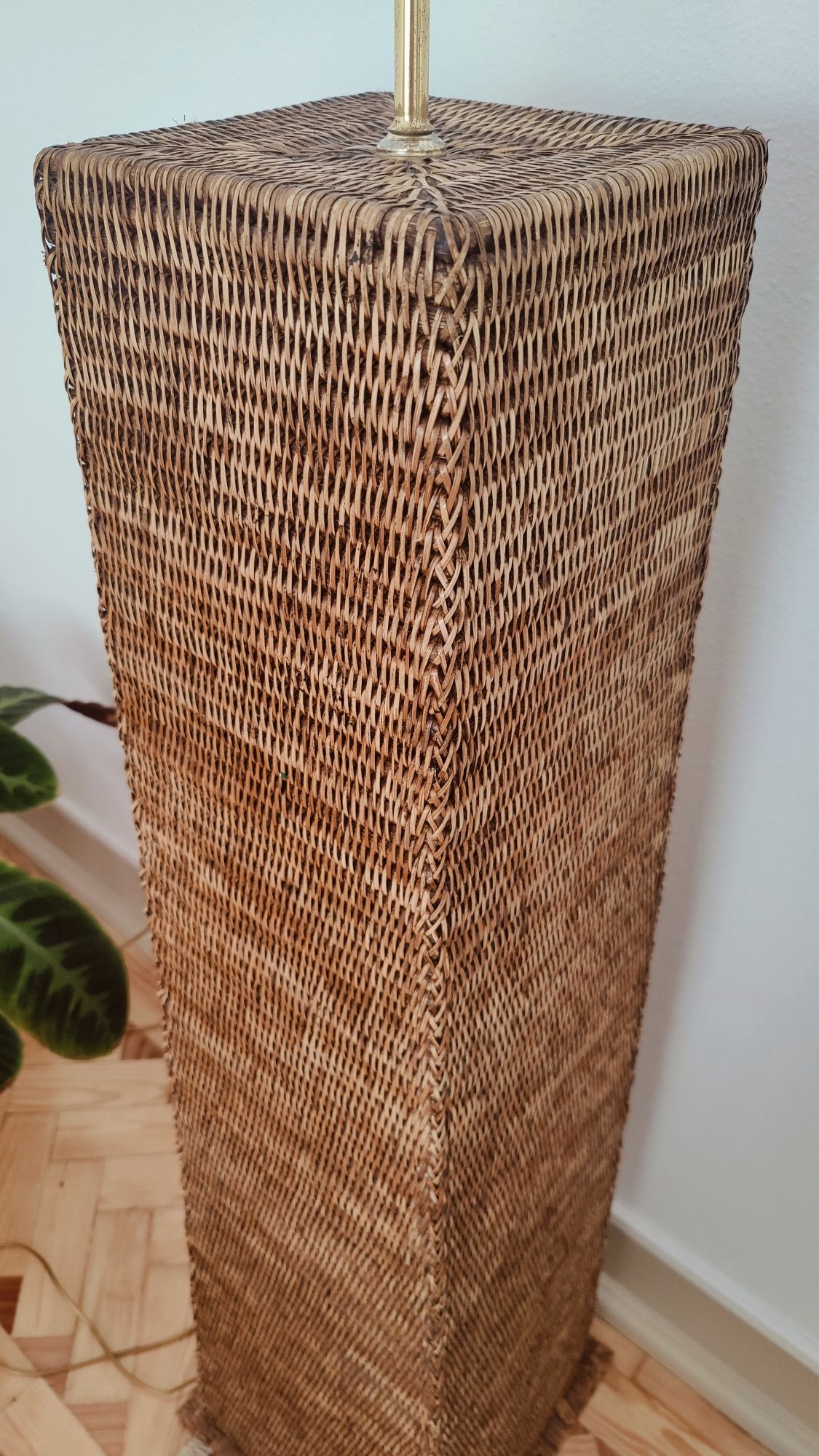 Candeeiro de chão Rattan 120 cm