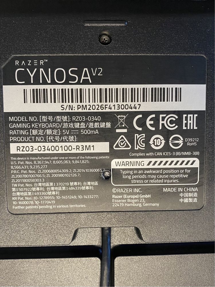 Klawiatura RAZER Cynosa V2