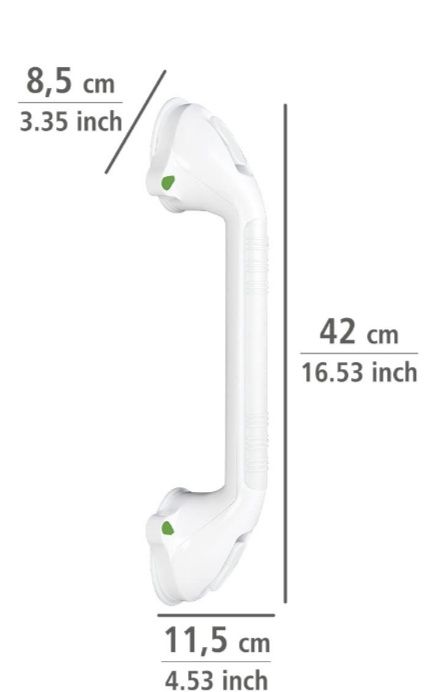 Uchwyt ścienny Łazienkowy WENKO Secura, długość 42 cm, uchwyt z przyss