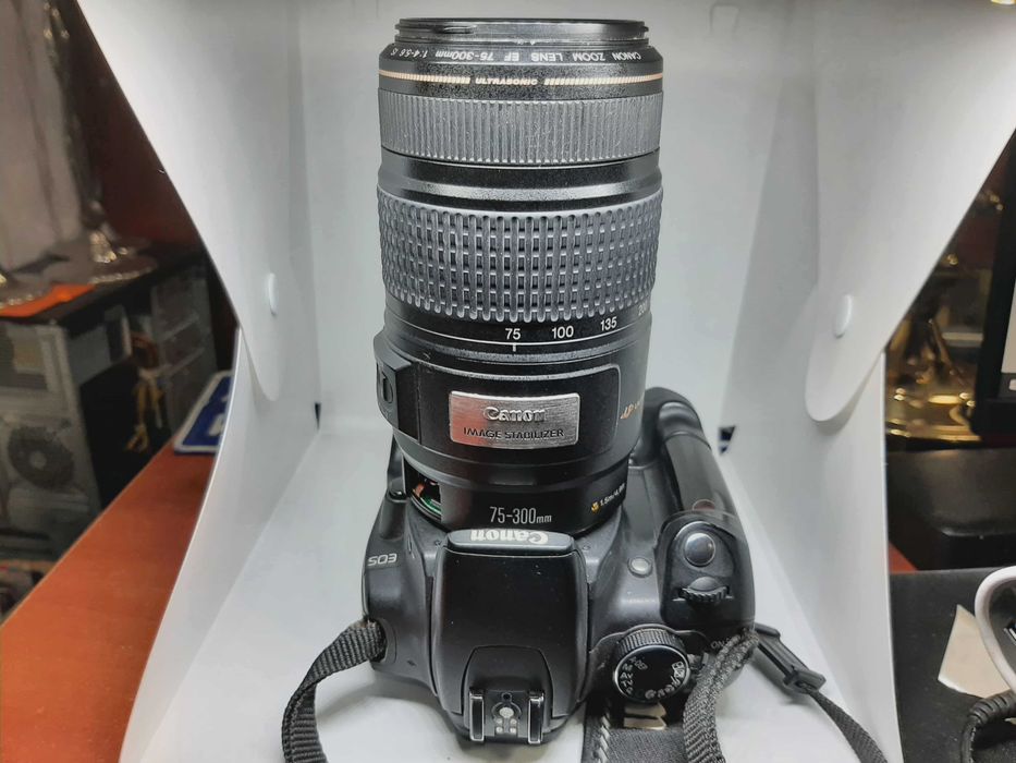 Aparat fotograficzny Canon EOS 350D + EF 75-300 mm 1:4.5-5.6