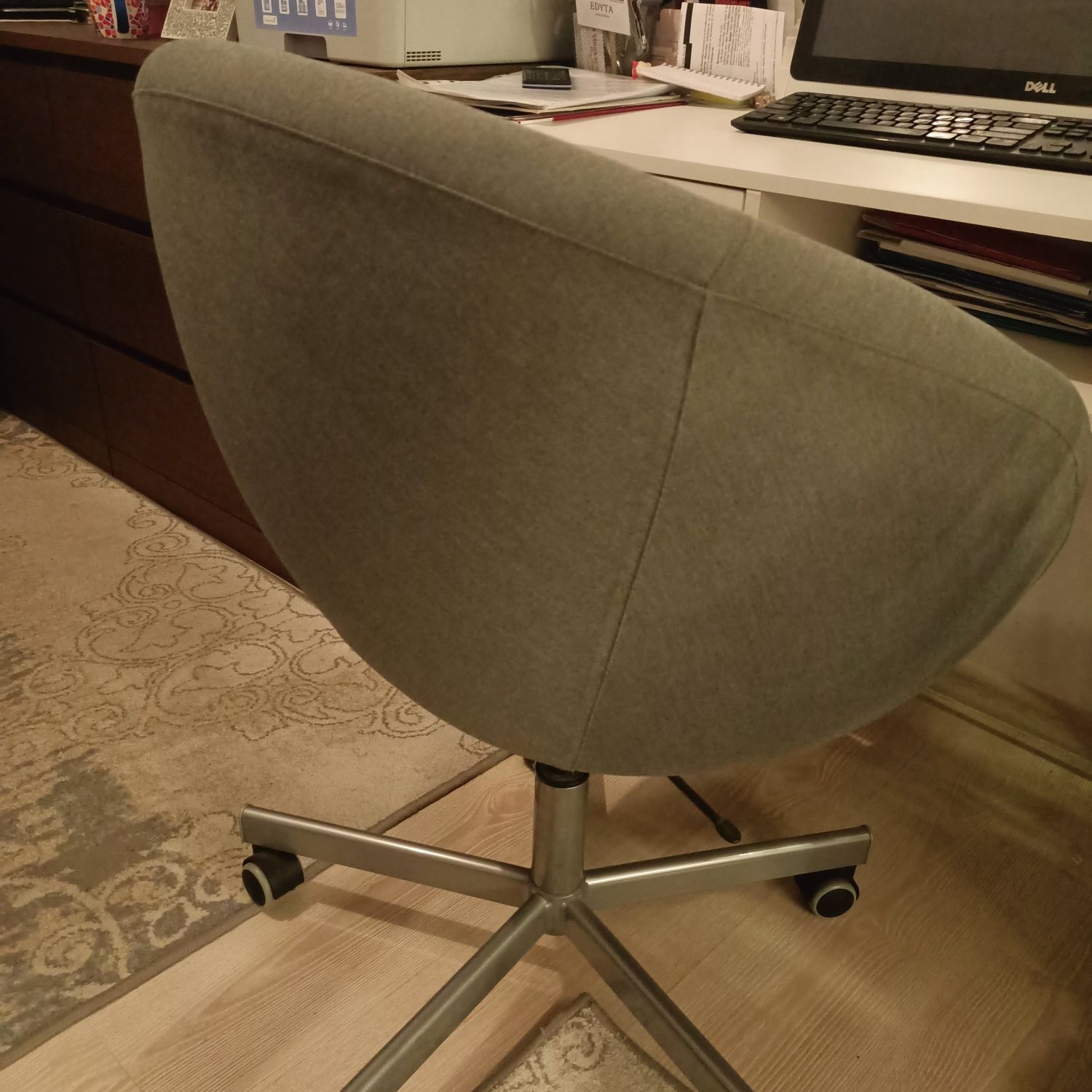 Fotel z Ikei,do biurka ,szary, używany