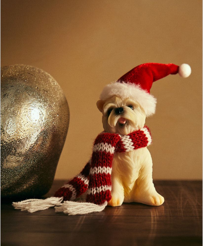 Enfeite  BICHON Resina Natal Zara Home NOVO