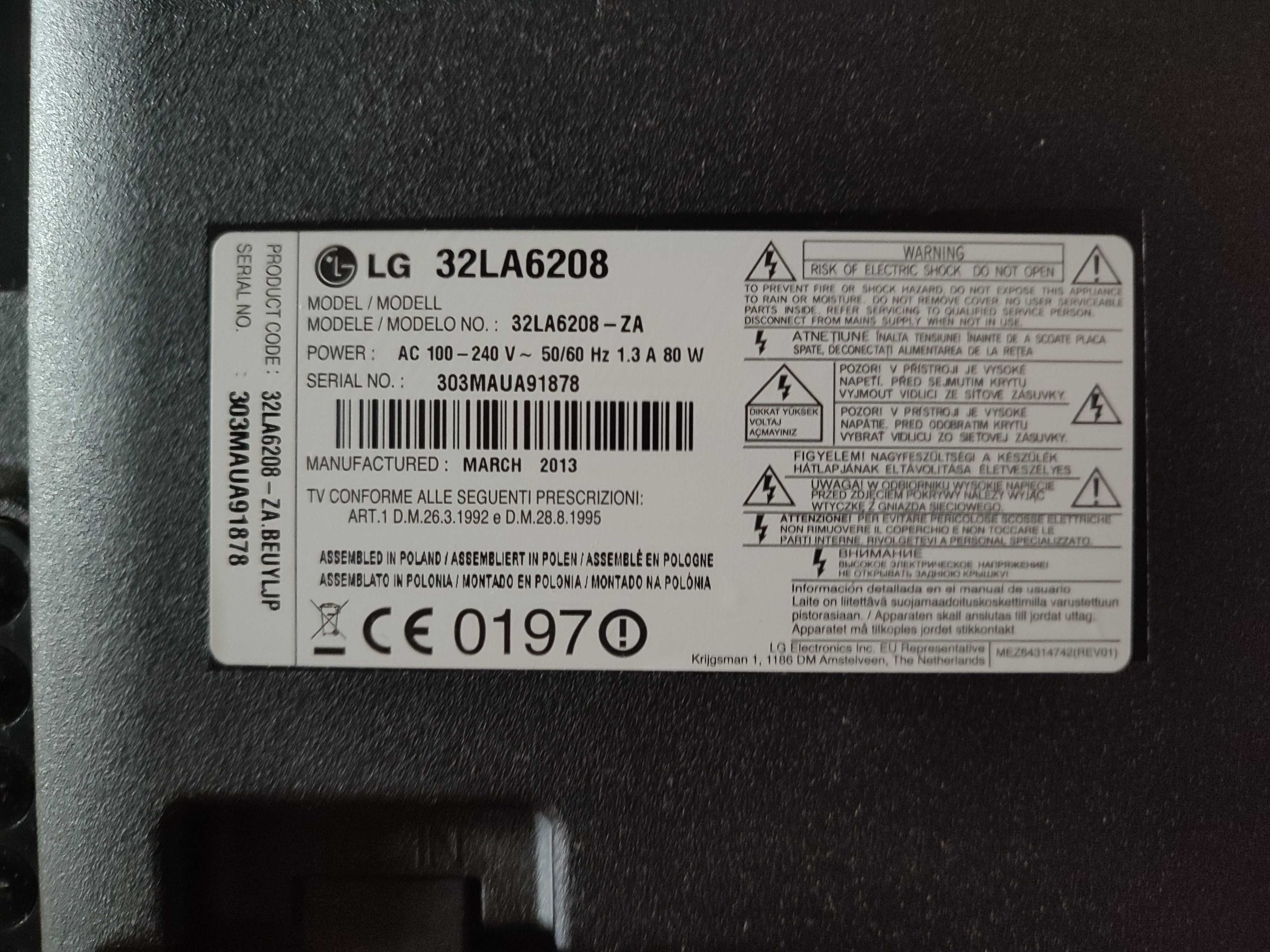 Телевизор LG 32LA6208 32" Smart-TV