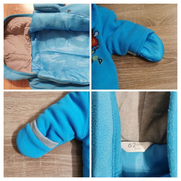 (57) Zimowy kombinezon rozm.62cm 0-3m