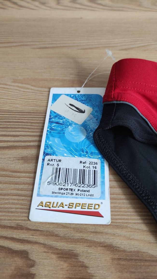 Aqua-Speed nowe kąpielówki męskie czarne  rozmiar S
