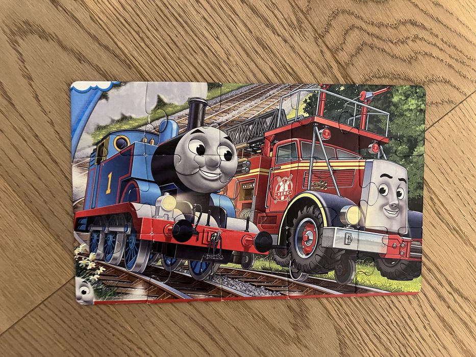 3 układanki puzzle Tomek i Przyjaciele i memo 3+