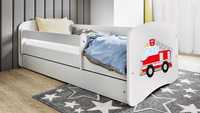 Łóżko dziecięce BABY DREAMS 160x80 straż pożarna + materac i szuflada