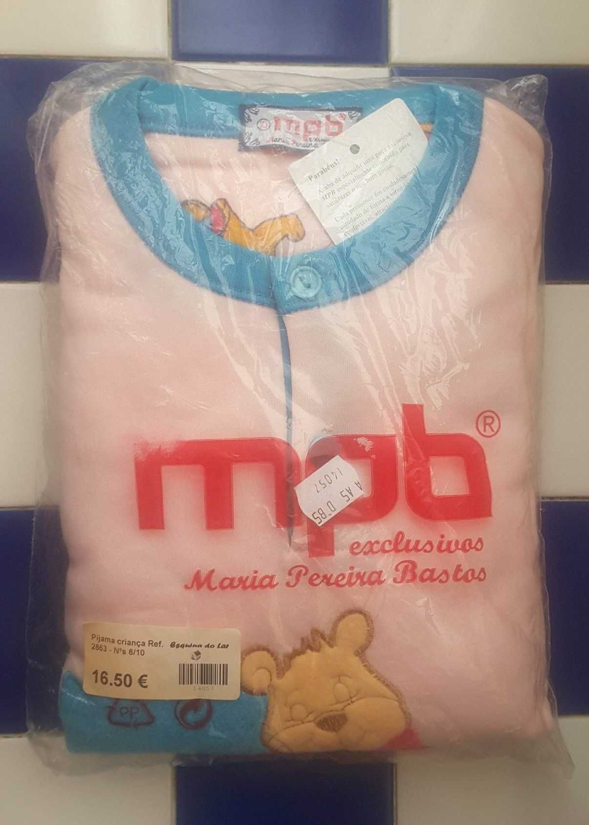 Pijama de Criança Cardado Winnie the Pooh/MPB (NOVO!) - 10 Anos