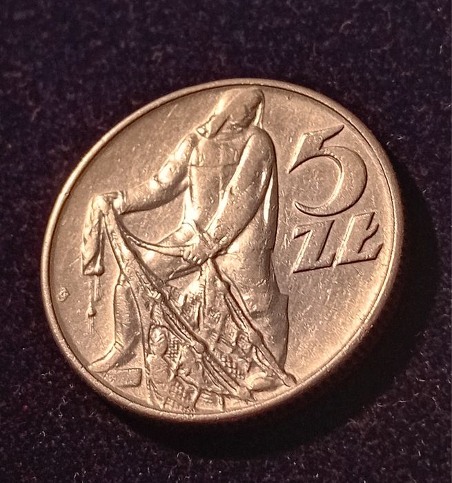 Moneta 5zl Rybak 1973