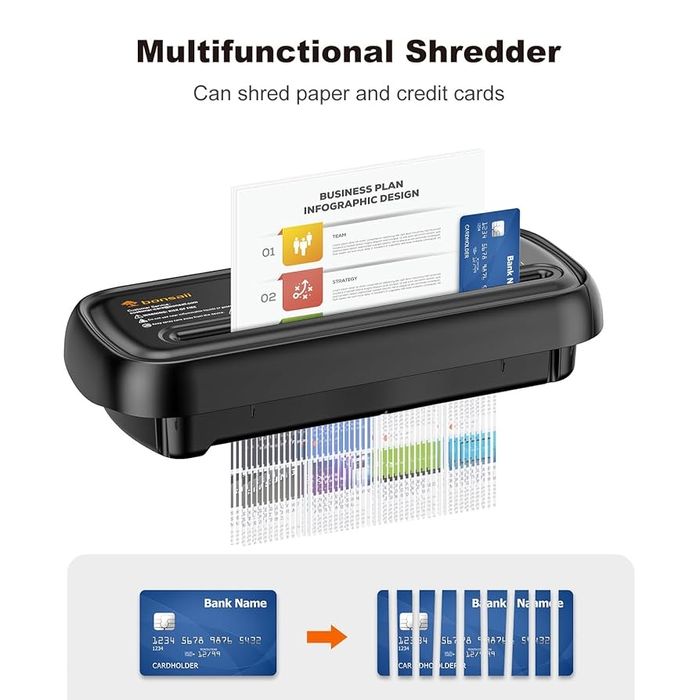 Шредер для бумаги та карток швидке зниження паперів Bondaii