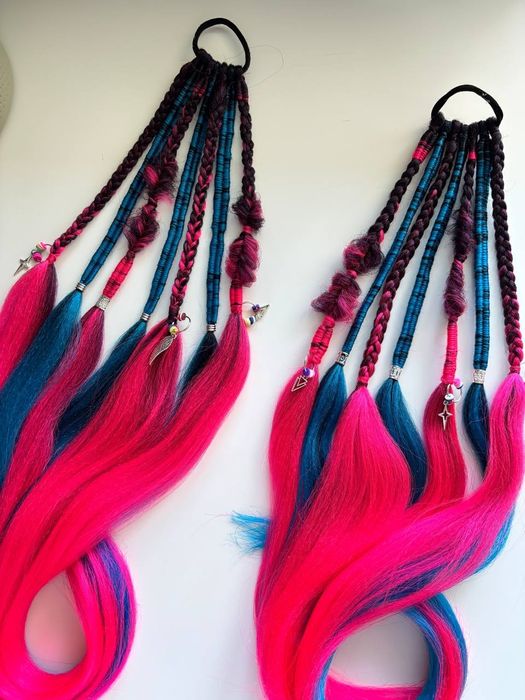 Warkoczyki na gumce doczepiane