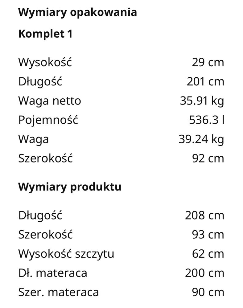Łóżko Svelgen z IKEA stan bdb
