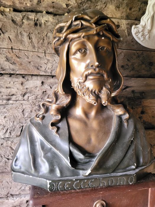 Duże popiersie Pan Jezus w cierniowej koronie Ecce Homo